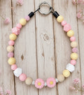 Pink daisy large necklace