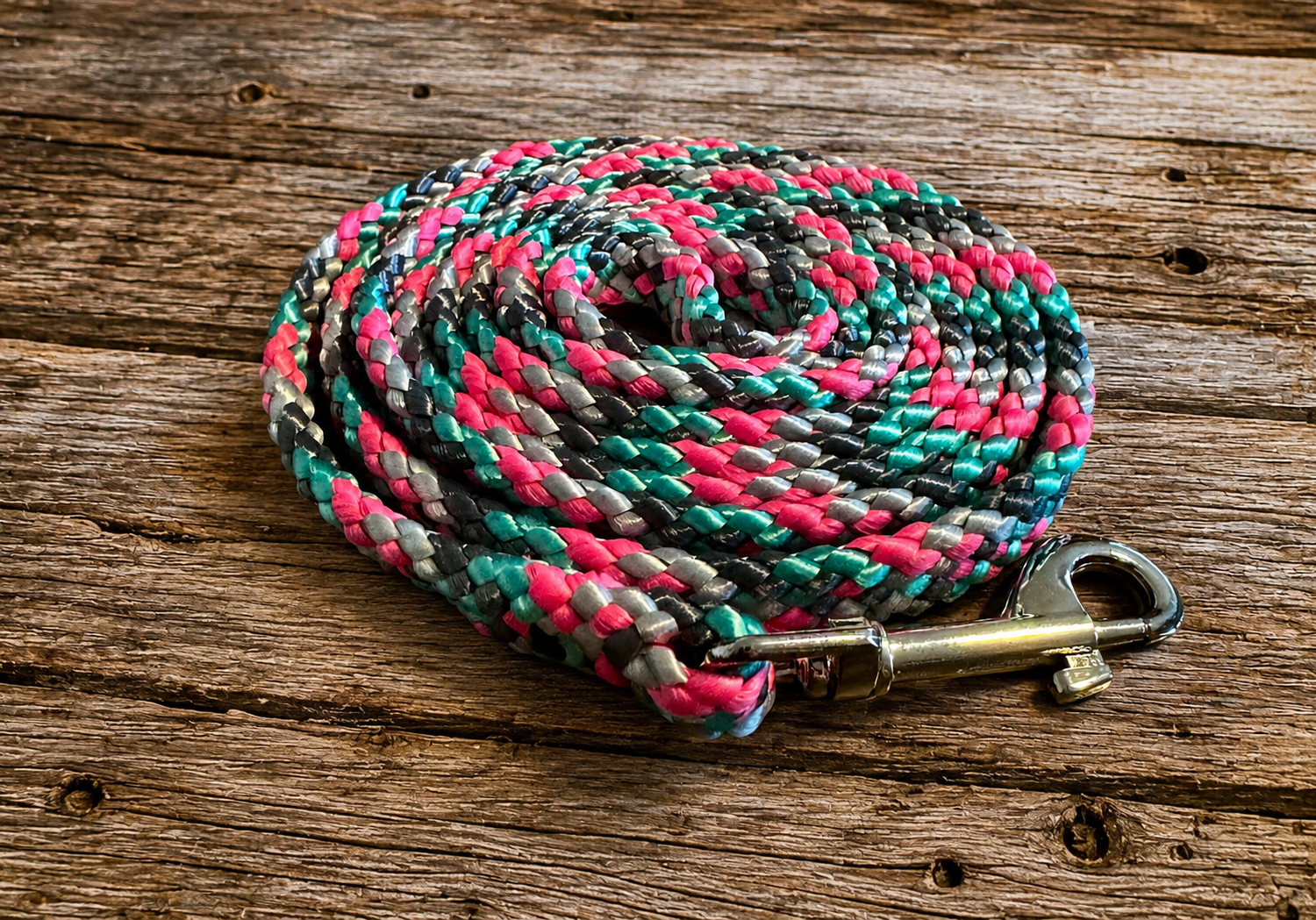 Hand braid snap leash - assorted colours